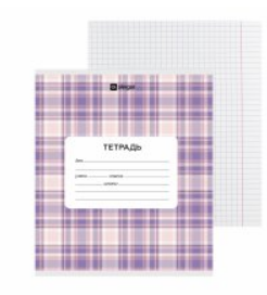 Тетрадь А5, 24л., клетка, Alingar, мелованный картон, Шотландская клетка, AL7233