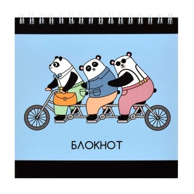 Блокнот, 140х140 мм, 60 л, вн.блок - клетка, сплошной глянцевый УФ-лак, 61254