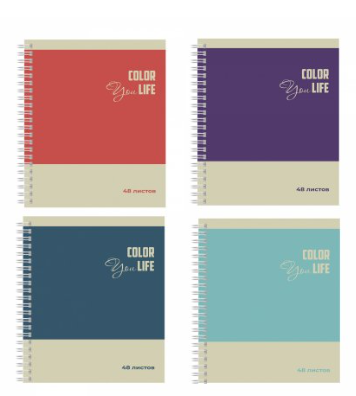 Тетрадь А5 48л., клетка, Alingar, гребень, блок офсет, "Your life", AL13426