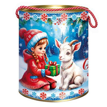 Подарочные тубы 'Дуэт' 700 гр, новогодняя упаковка, 15100095